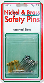 Nickel & Brass Safety Pins