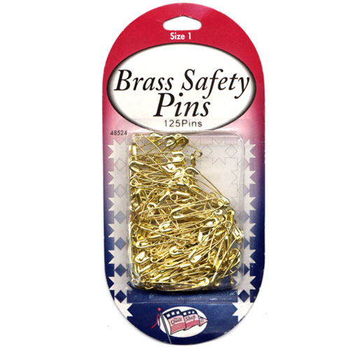 Brass Safety Pins Size 1 - MyNotions