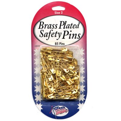 Brass Safety Pins Size 2
