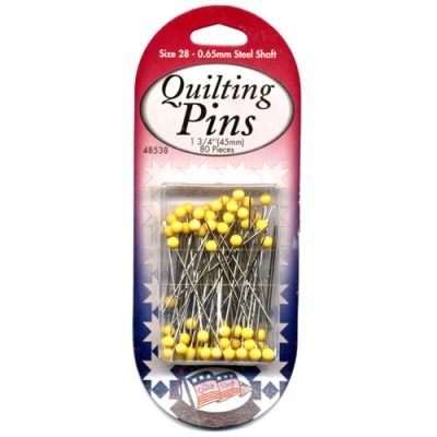 Quilting Pins Size 28 - Yellow