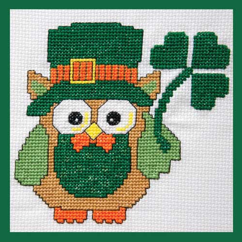 St. Patricks Owl Cross Stitch Project