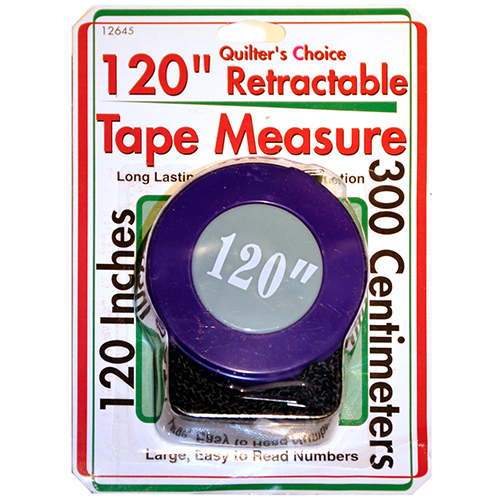 Sullivans Plastic Retractable Fiberglass Tape Measure - 120 - Metric/Inches