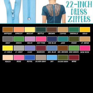 22-inch Dress Zipper