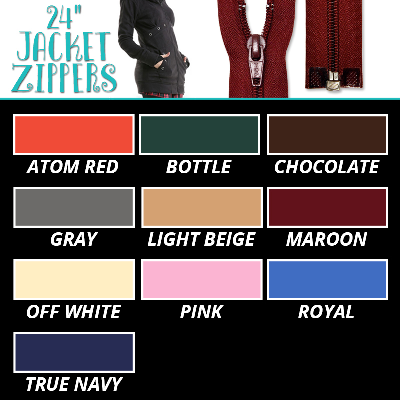 24-inch Jacket Zipper - MyNotions