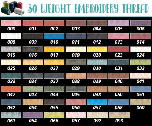 30 Weight Embroidery Thread