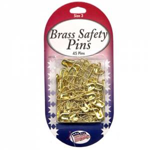Brass Safety Pins Size 3