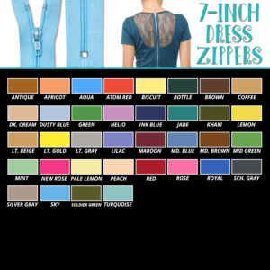 7-inch Dress Zipper