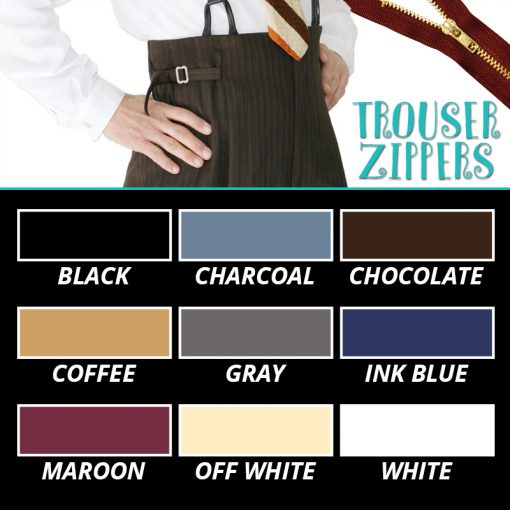 Trouser Zipper Colors