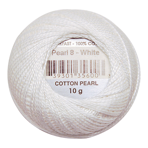 DMC Pearl Cotton Ball Size 8 White