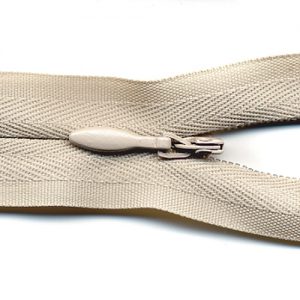 Beige Invisible Make-A-Zipper